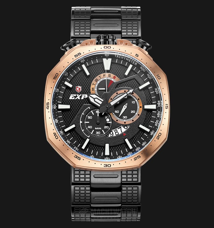 Expedition E 6745 MC BBRBA Man Chronograph Black Pattern Dial Stainless Steel