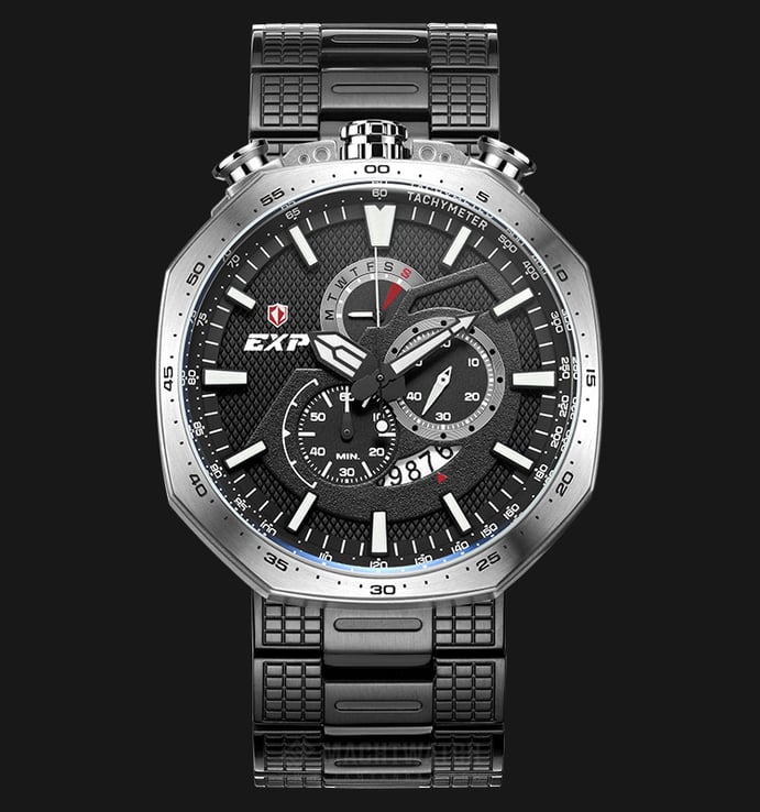 Expedition E 6745 MC BTBBA Man Chronograph Black Pattern Dial Stainless Steel