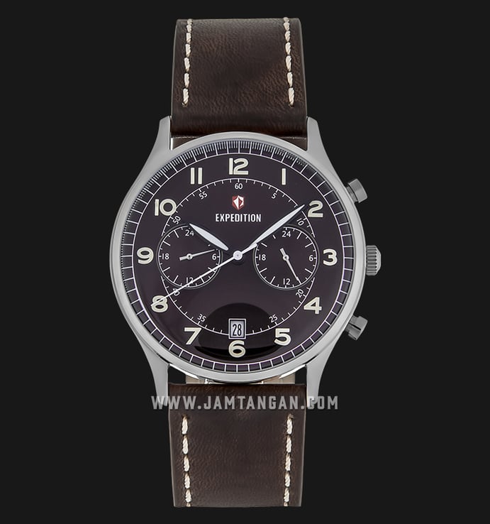 Expedition E 6749 MC LSSBO Men Brown Dial Brown Leather Strap