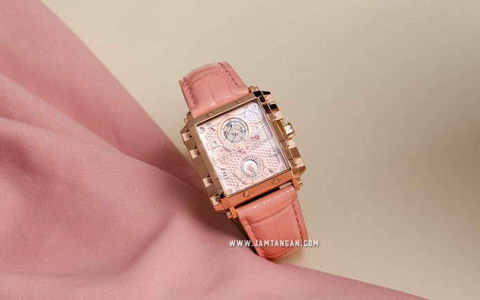 Expedition E 6757 BFLRGPN Ladies Pink Dial Pink Blush Leather Strap