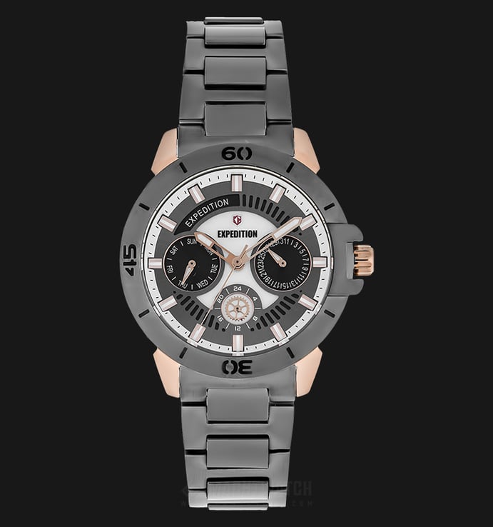 Expedition E 6758 BF BGRDG Ladies Grey Dial Grey Stainless Steel Strap