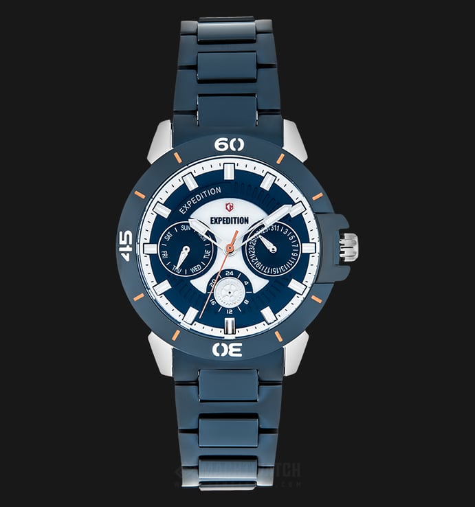 Expedition E 6758 BF BTUBU Ladies Blue Dial Blue Stainless Steel Strap