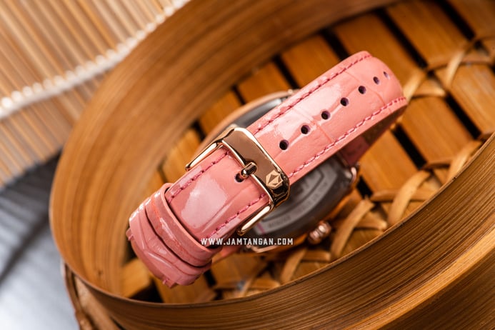 Expedition Ladies E 6782 BF LRGBAPN Mother Of Pearl Dial Pink Leather Strap