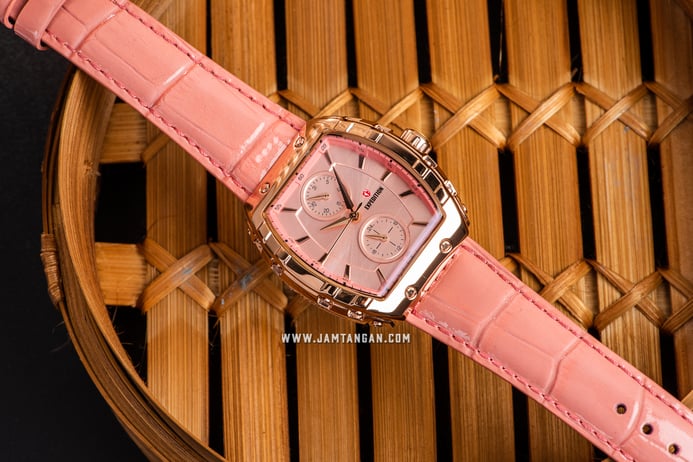 Expedition Ladies E 6782 BF LRGPN Pink Dial Pink Leather Strap