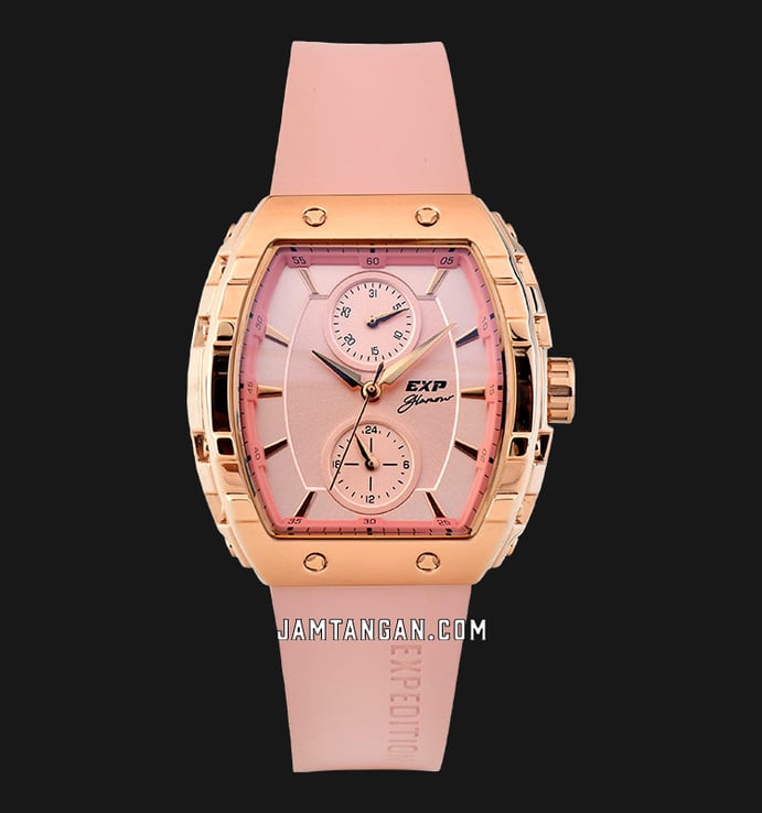 Expedition Ladies E 6782 BFRRGPN Light Pink Dial Pink Rubber Strap
