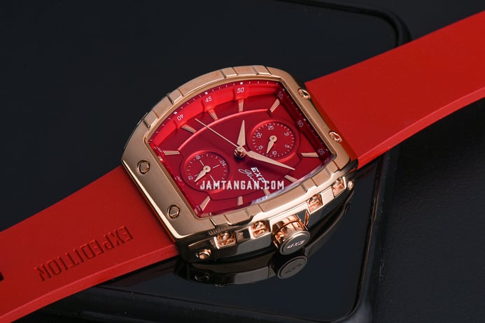 Expedition Ladies E 6782 BF RRGRE Red Dial Red Rubber Strap