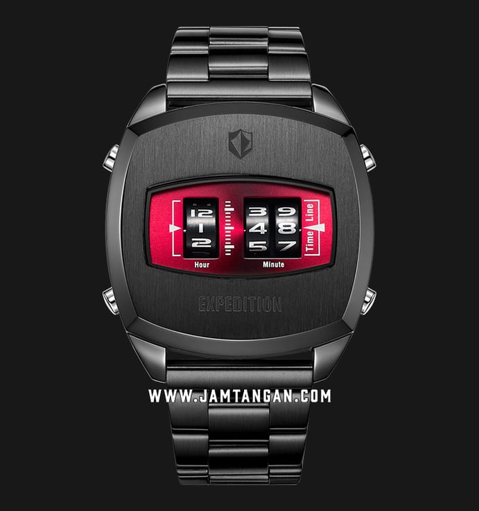 Expedition E 6790 MH BIPRE Men Red Dial Black Stainless Steel