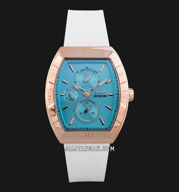 Expedition Ladies E 6800 BF RRGLB Tosca Dial White Rubber Strap