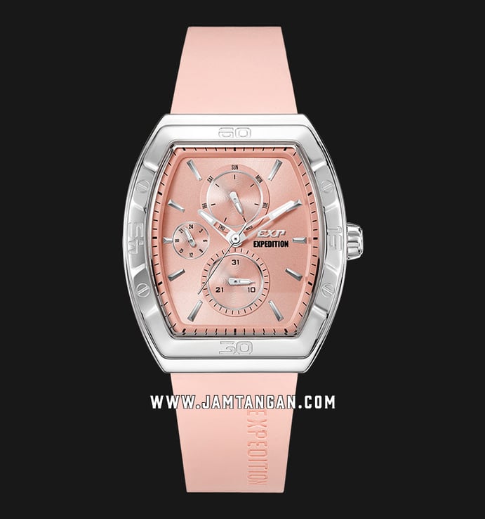 Expedition Ladies E 6800 BFRSSLN Light Pink Dial Light Pink Rubber Strap