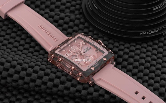 Expedition Ladies E 6808 MF RRGPN Pink Dial Pink Silicone Strap