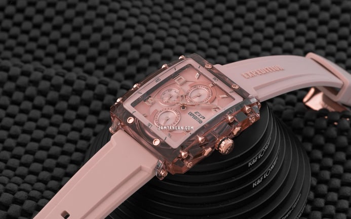 Expedition Ladies E 6808 MF RRGPN Pink Dial Pink Silicone Strap