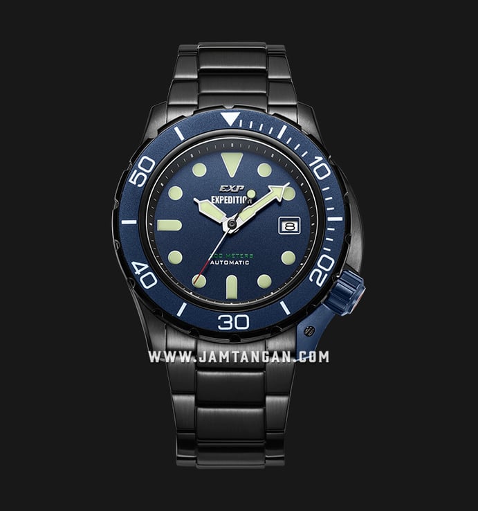 Expedition Automatic E 6809 MA BIPBU Blue Dial Black Stainless Steel Strap + Extra Nylon Strap