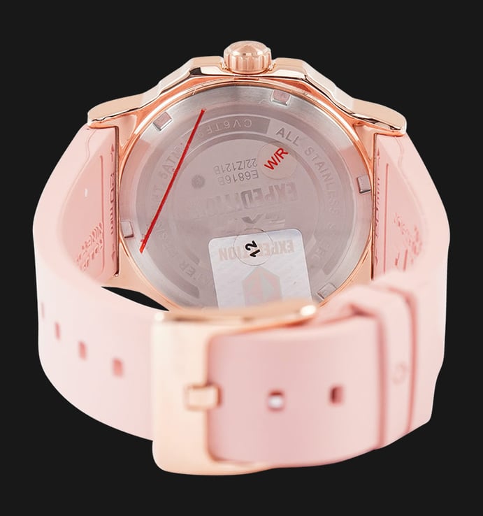 Expedition Ladies E 6816 BF RRGPN Glamour Pink Dial Pink Rubber Strap
