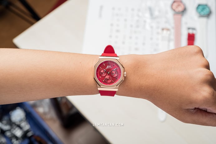 Expedition Ladies E 6816 BF RRGRE Glamour Red Dial Red Rubber Strap