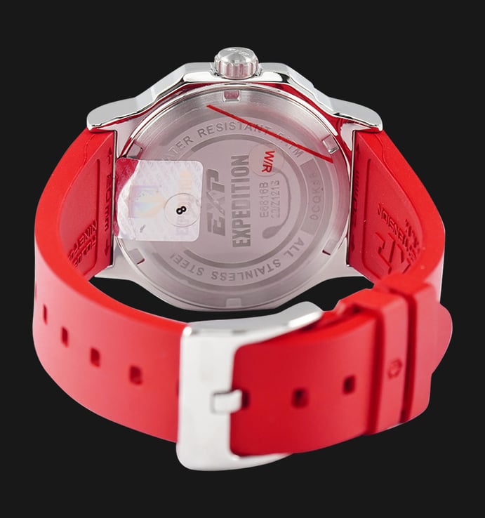 Expedition Ladies E 6816 BF RSSRE Glamour Red Dial Red Rubber Strap