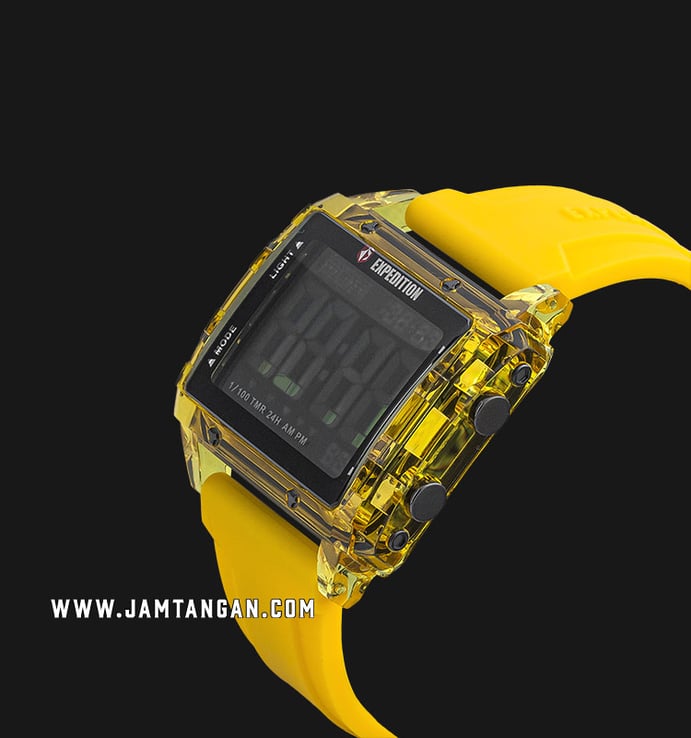 Expedition Sport E 6817 MH RIGBAYL Digital Dial Yellow Rubber Strap