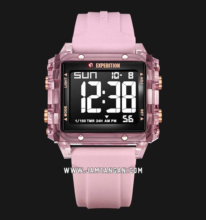 Expedition Sport E 6817 MH RRGBAPN Digital Dial Pink Rubber Strap