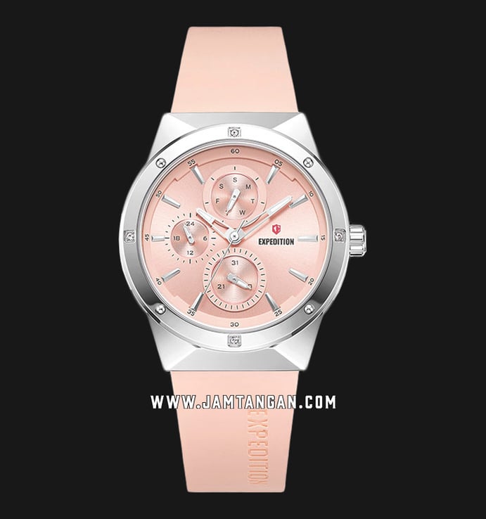 Expedition Ladies E 6818 BF RSSLN Light Pink Dial Light Pink Rubber Strap