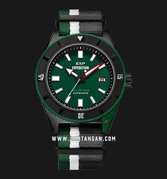 Expedition Automatic E 6819 MA NIPGN Water Resistant 200M Men Green Dial Nylon Strap