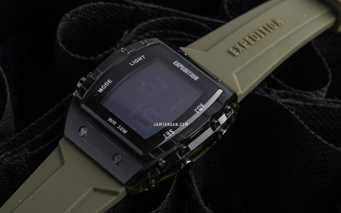 Expedition Ladies E 6827 MH RIPBAGN Digital Dial Army Green Rubber Strap