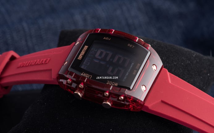 Expedition Ladies E 6827 MH RRGBARE Digital Dial Red Rubber Strap