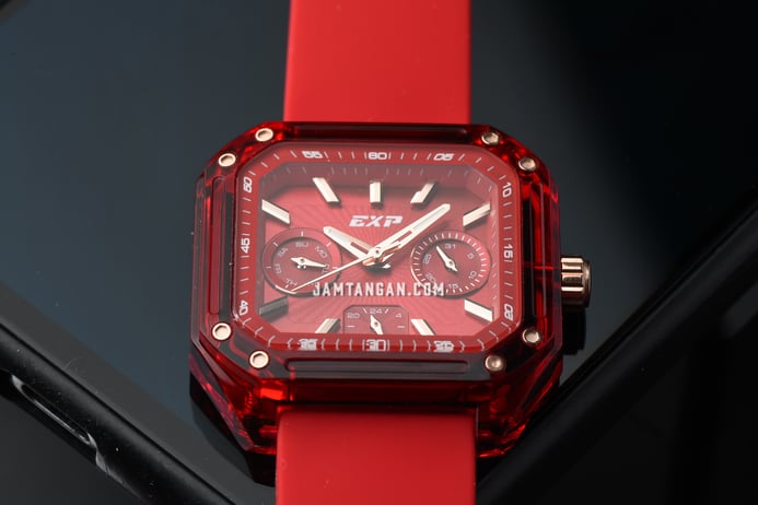 Expedition Ladies E 6840 MF RRGRE Red Dial Red Rubber Strap