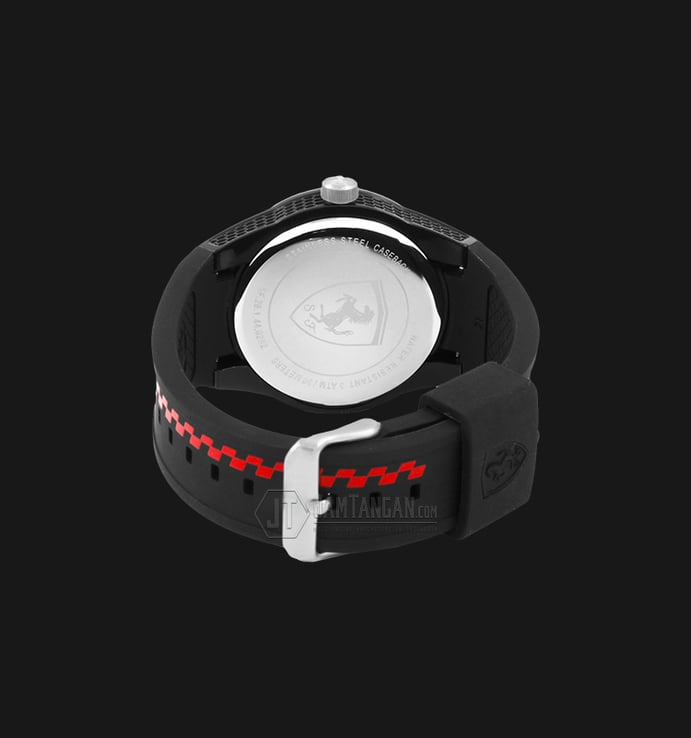 Ferrari 0830336 Redrev T Black Dial Black Silicone Watch