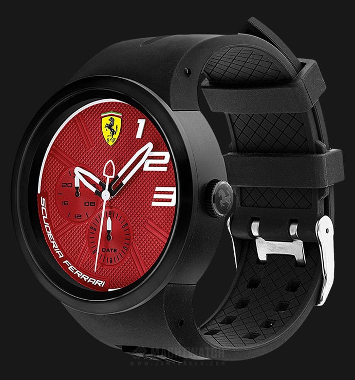 Ferrari 0830473 Fxx Men Red Dial Black Rubber Strap