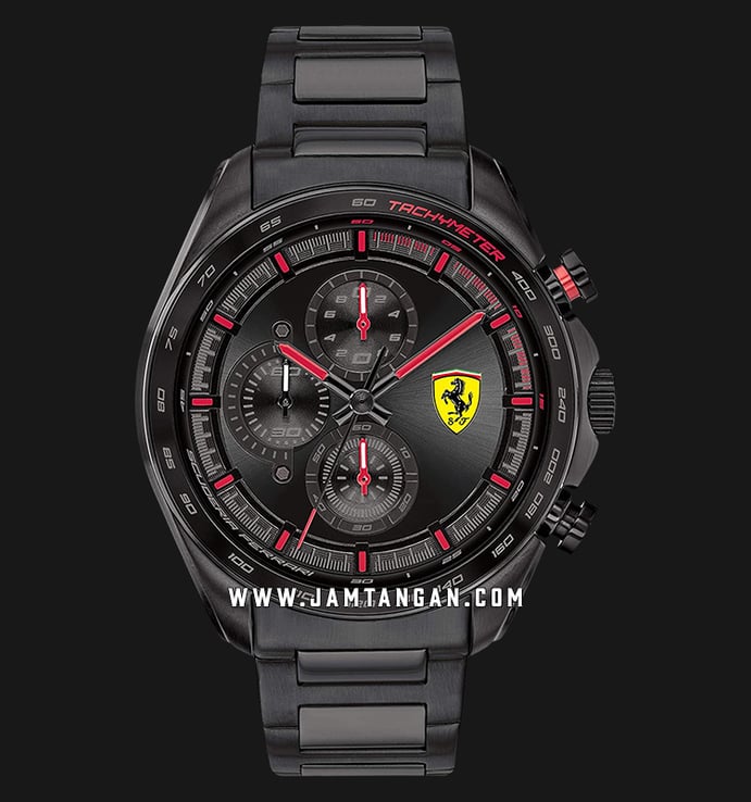 Ferrari Scuderia Speedracer 0830654 Chronograph Men Black Dial Black Stainless Steel
