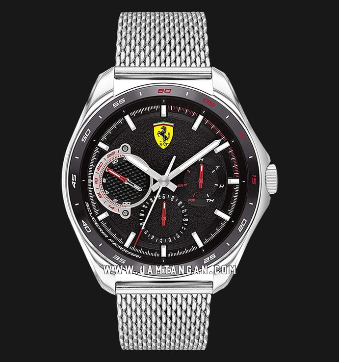 Ferrari Scuderia Speedracer 0830684 Men Black Dial Mesh Strap
