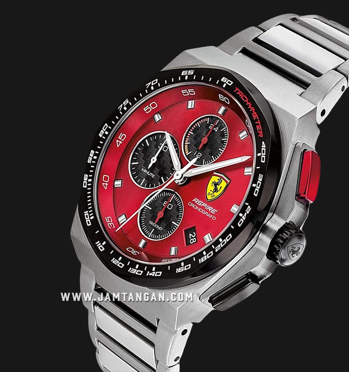 Ferrari Scuderia Aspire 0830790 Chronograph Men Dual Tone Dial Stainless Steel Strap