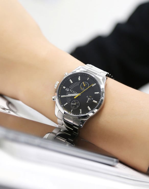 FIYTA Elegance G790.WBW Chronograph Series Stainless Steel Quartz Mens Watch