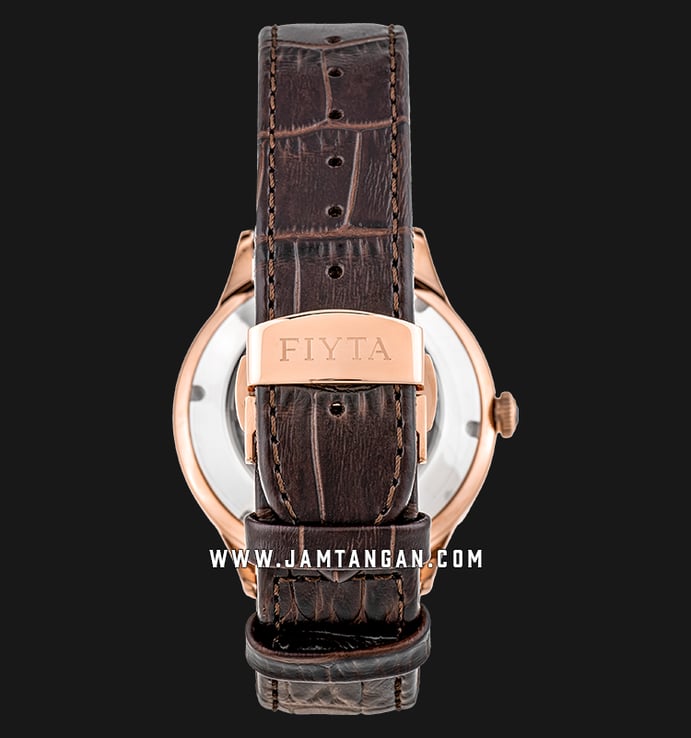 FIYTA Tempting Collection GA520002.MWK Automatic Man White Dial Brown Leather Strap