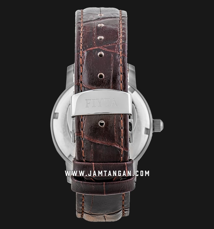 FIYTA Classic GA8518.MWR Automatic Men White Dial Brown Leather Strap