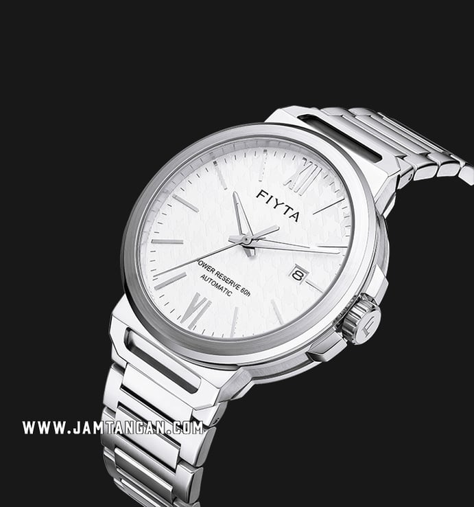 FIYTA Classic GA852000.WWW Power Reserve Automatic Man White Dial Stainless Steel Strap