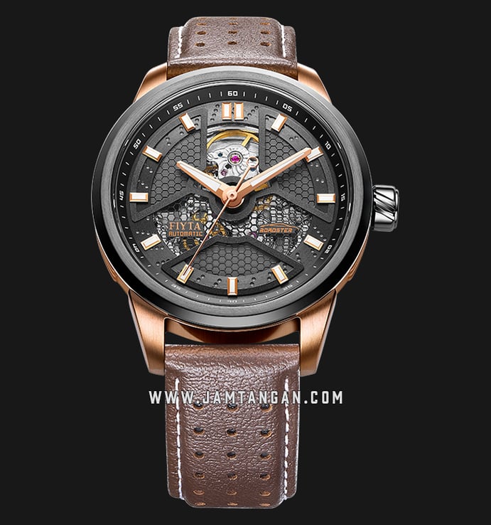 FIYTA Classic GA866002.MBR Extreme Roadster Automatic Man Black Dial Brown Leather Strap