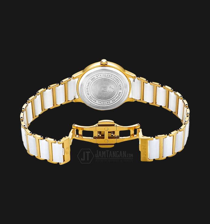FIYTA Classic L598.GWTD Ladies Allure White Gold Stainless Steel