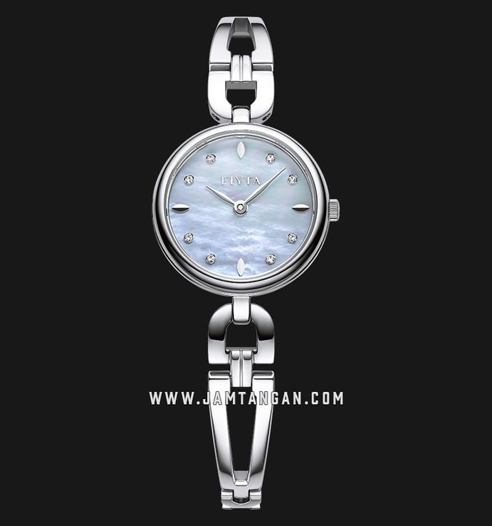 FIYTA Exquisite L864007.WLW Ladies Mother of Pearl Dial Stainless Steel