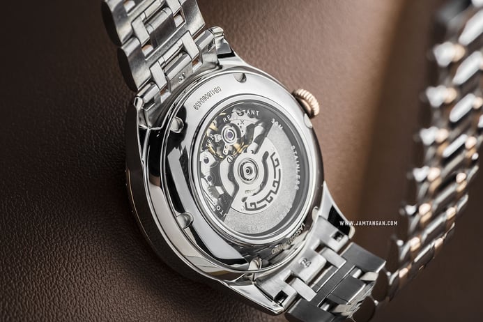 FIYTA Tempting LA520001.MWMD Automatic Ladies White Dial Dual Tone Stainless Steel Strap