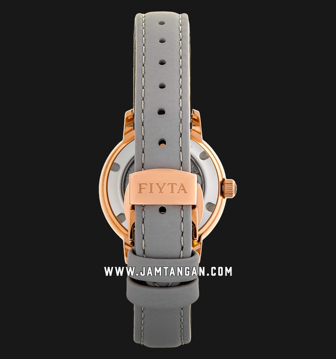 FIYTA Classic LA805000.PWH Young+ Automatic Ladies White Dial Grey Leather Strap