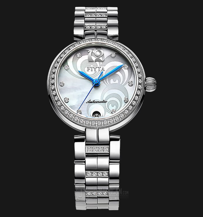 FIYTA Heartouching LA8626.WWWH Ladies Automatic Silver Dial Stainless Steel Strap
