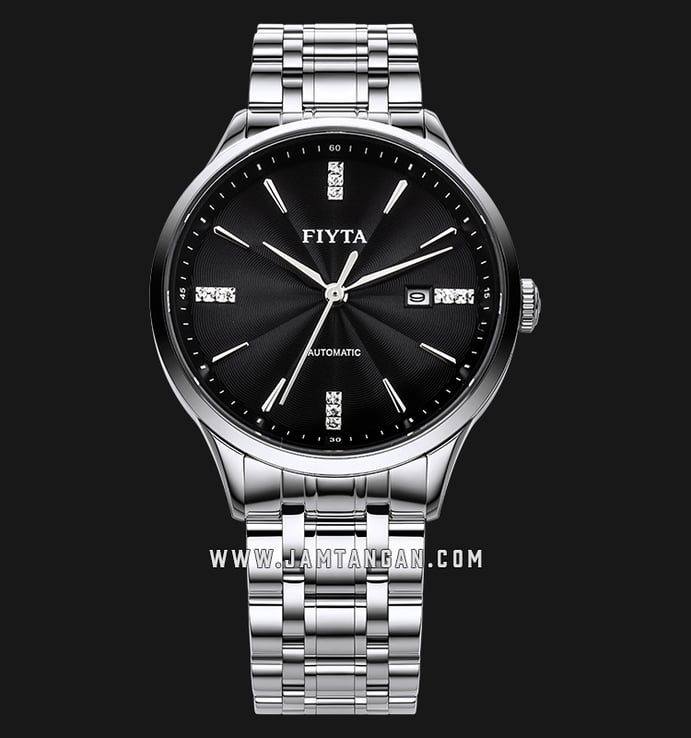 FIYTA Tempting WGA520003.WBW Automatic Man Black Dial Stainless Steel Strap
