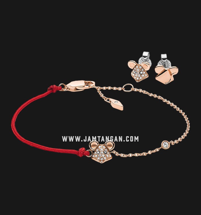 Gelang Fossil JF03384791 Lunar New Year Rose Tone Stainless Steel Set
