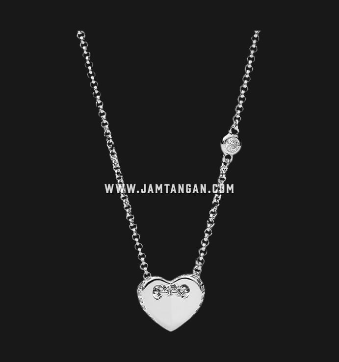 Kalung Fossil JFS00425040 Sterling Folded Heart Stainless Steel
