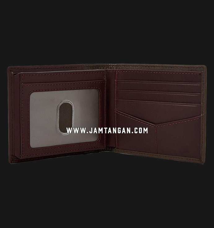 Dompet Pria Fossil Ward ML4163201 Brown Leather RFID With Flip ID