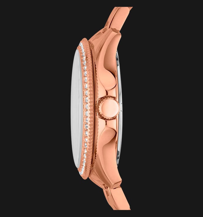 Fossil AM4483 Cecile Multifunction Rose Gold Glitz Stainless Steel 