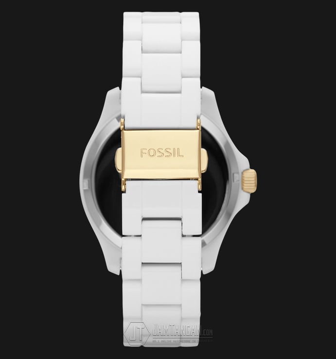 Fossil AM4493 Cecile Multifunction Dial Crystal Bezel White Resin