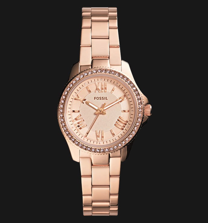 Fossil AM4578 Cecile Mini Rose Gold Glitz Stainless Steel