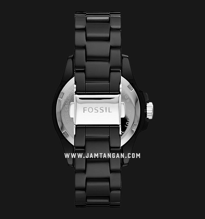 Fossil FB-01 CE1108 Ladies Black Dial Black Ceramic Strap
