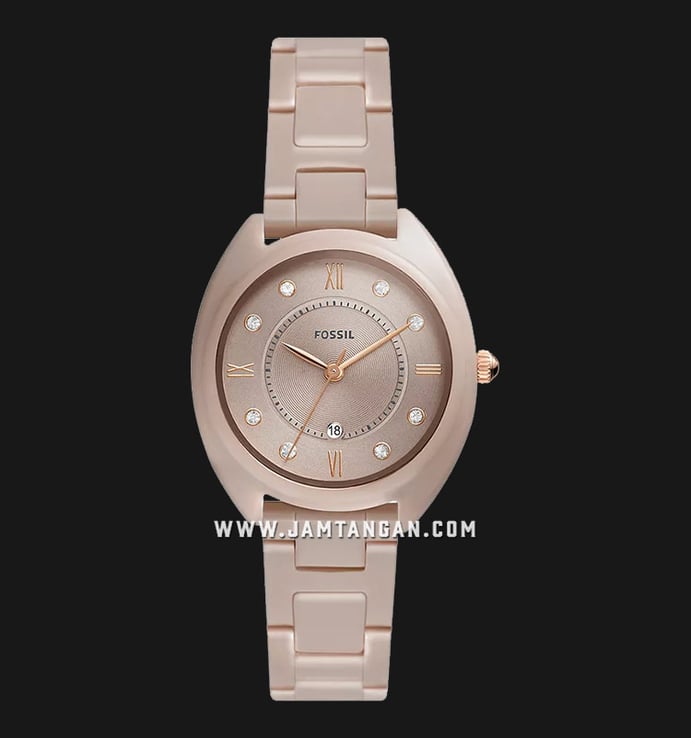 Fossil Gabby CE1110 Ladies Brown Dial Salted Caramel Stainless Steel With Ceramic Strap
